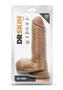 Dr. Skin Silver Collection Dr. Paul Dildo With Balls And Suction Cup 7.25in - Caramel
